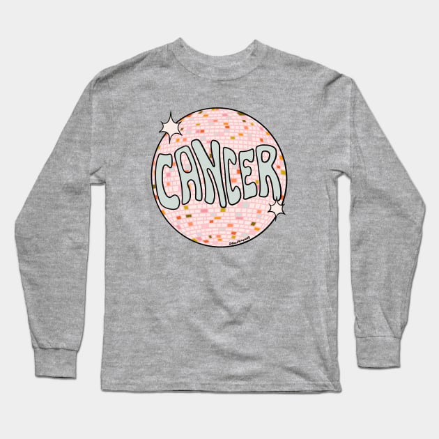 Cancer Disco Ball Long Sleeve T-Shirt by Doodle by Meg